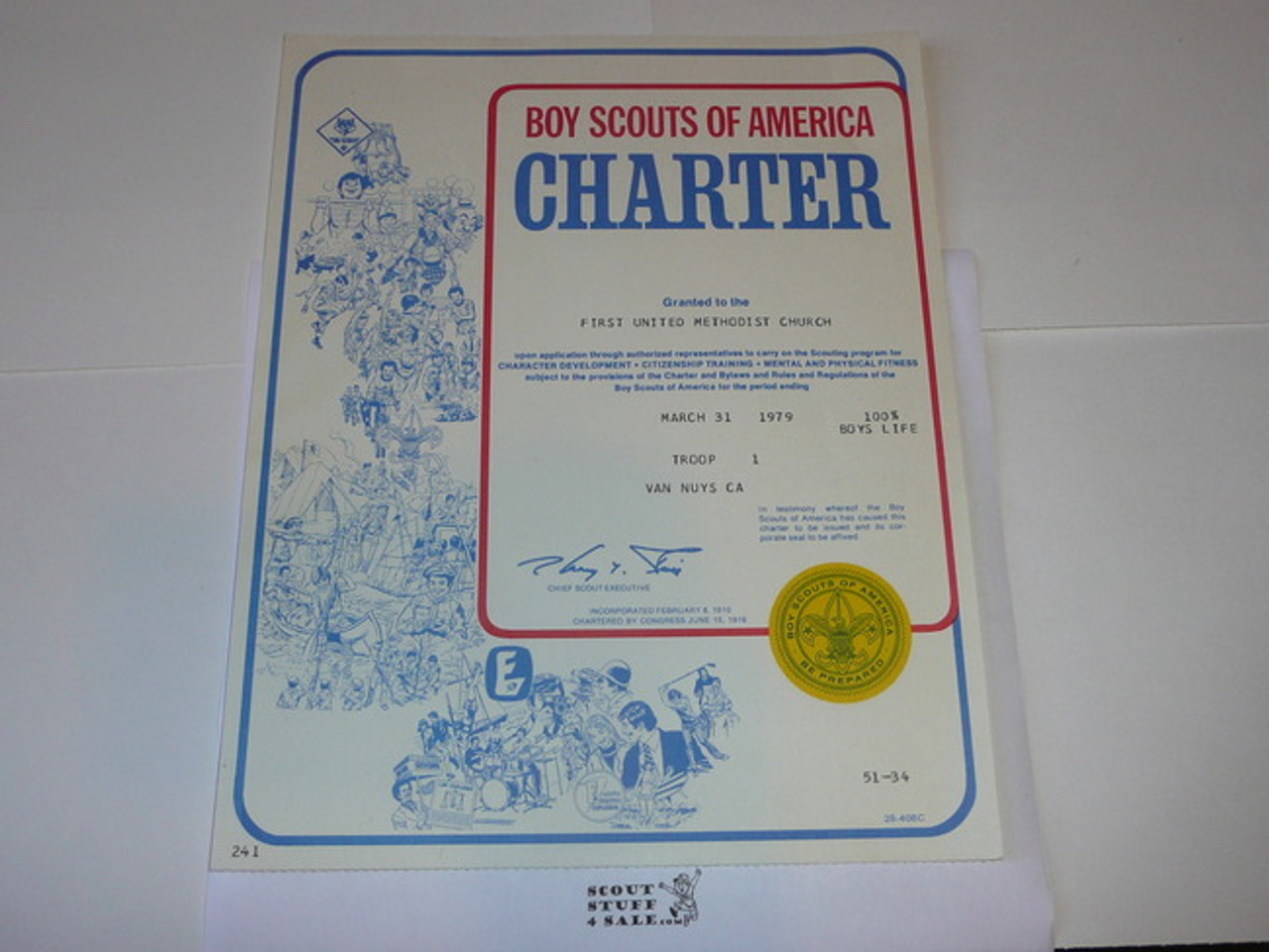 1979 Boy Scout Troop Charter, March