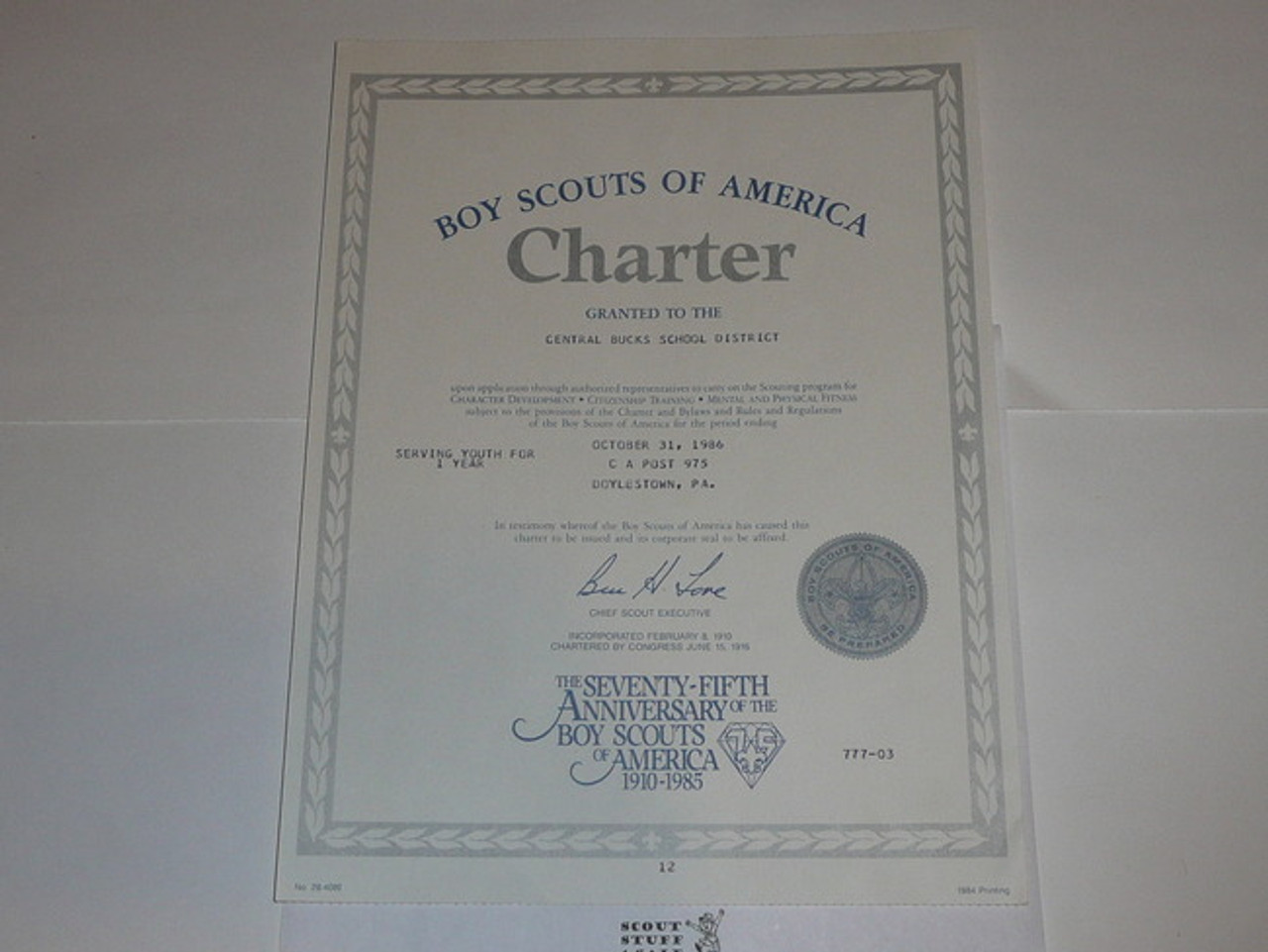 1986 Explorer Scout Post Charter, October