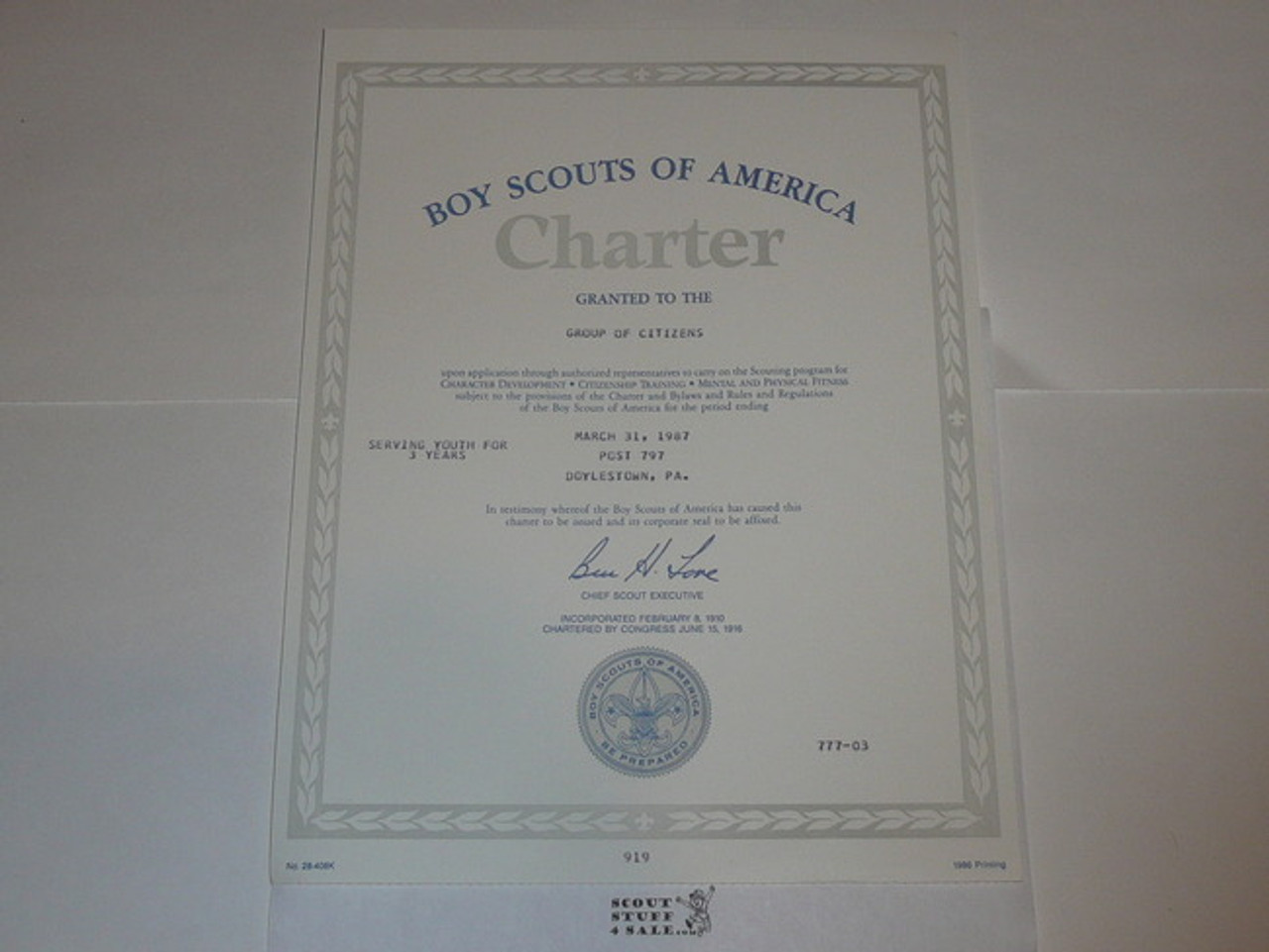 1987 Explorer Scout Post Charter, March