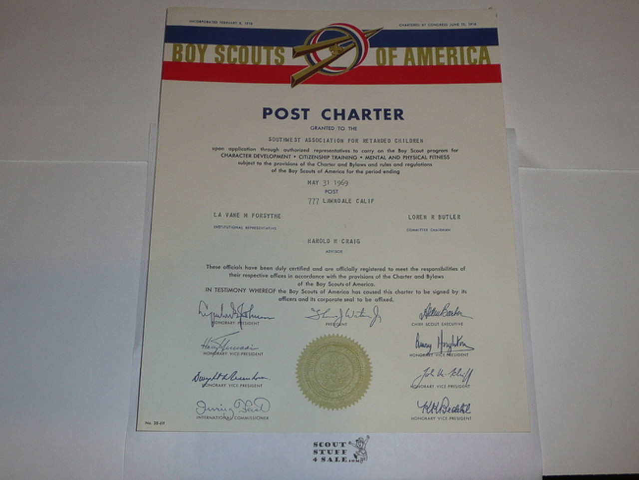 1969 Explorer Scout Post Charter, May