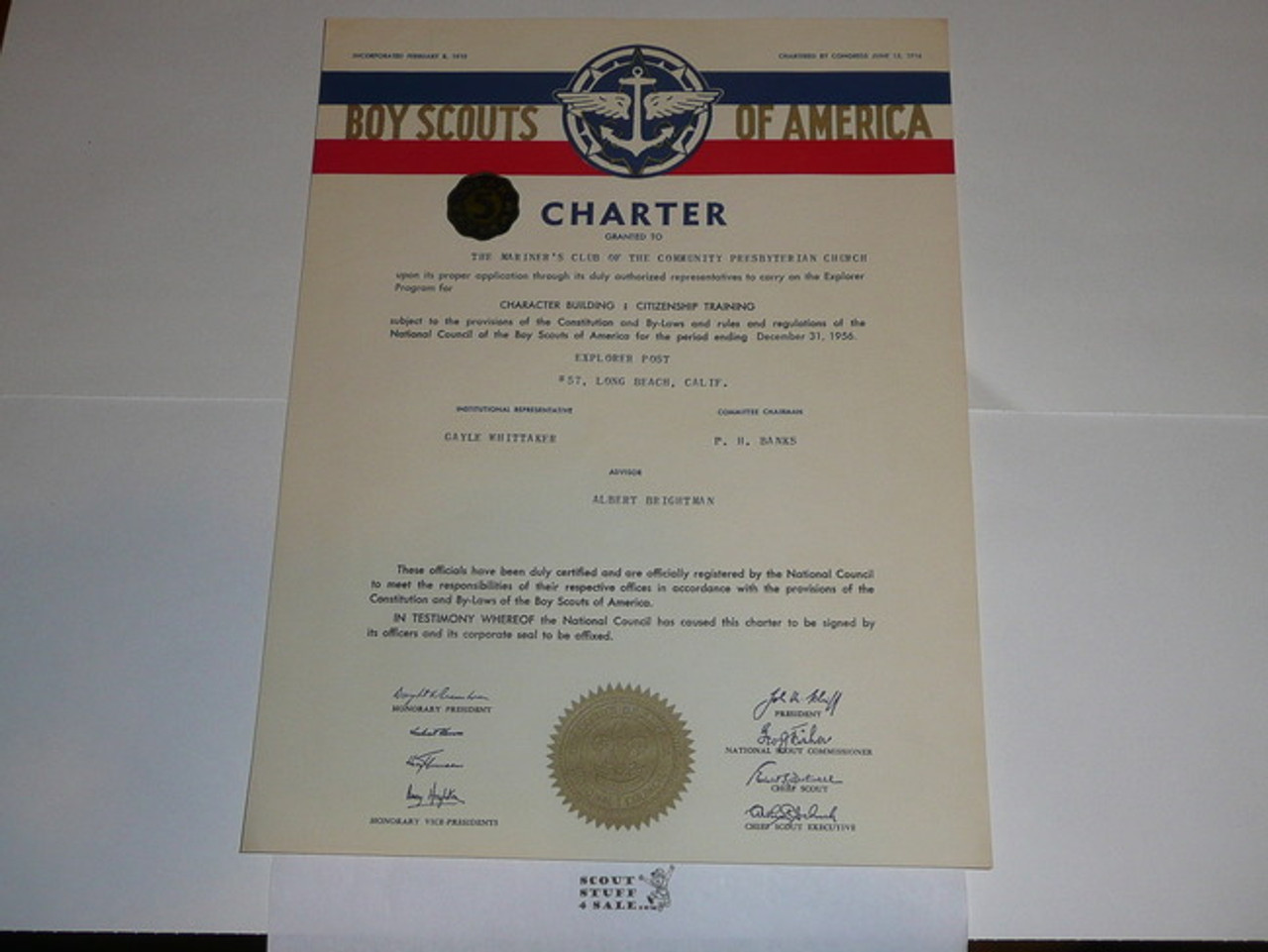 1956 Explorer Scout Post Charter, December