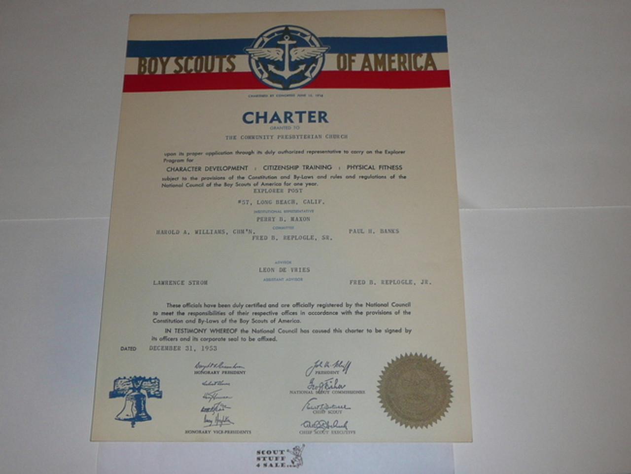 1953 Explorer Scout Post Charter, December