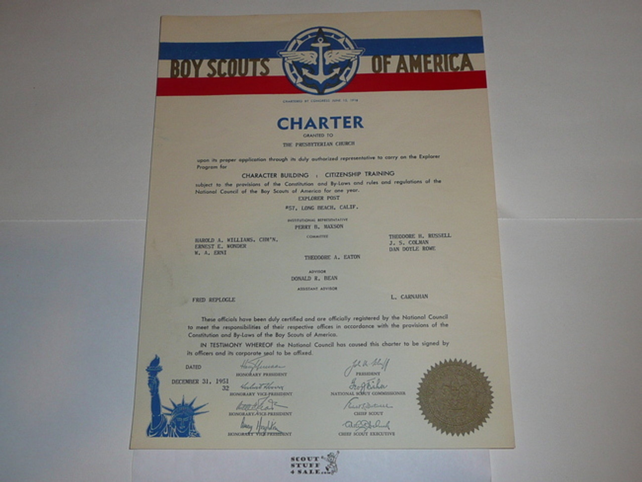 1951 Explorer Scout Post Charter, December