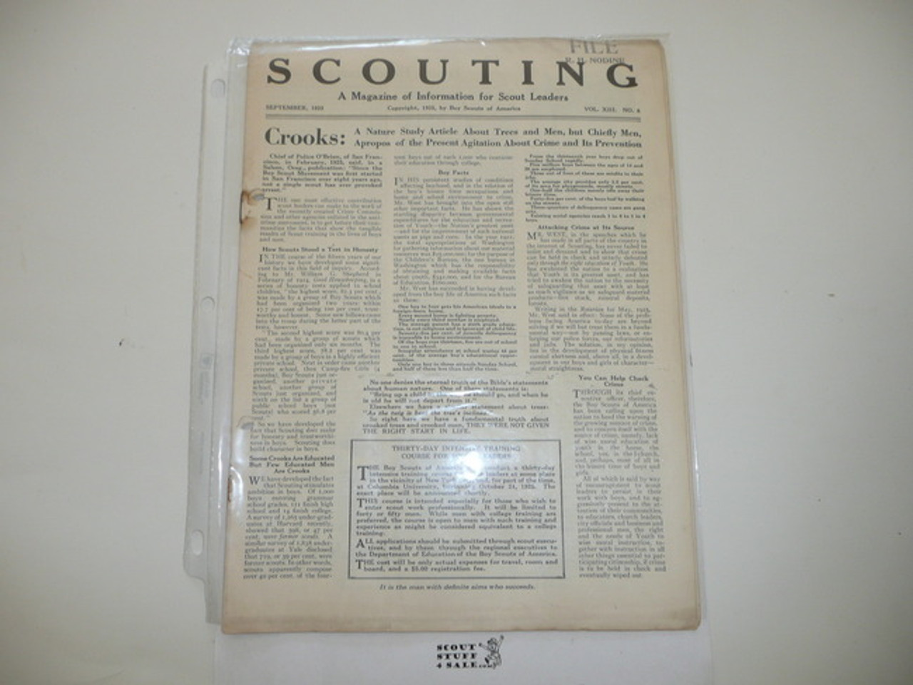 1925, September Scouting Magazine Vol 13 #8