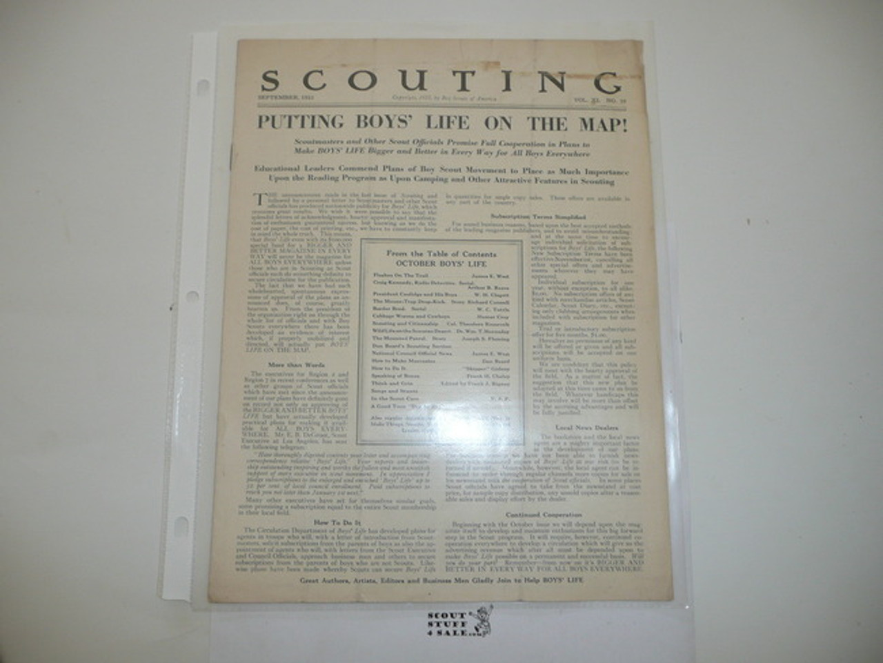 1923, September Scouting Magazine Vol 11 #10