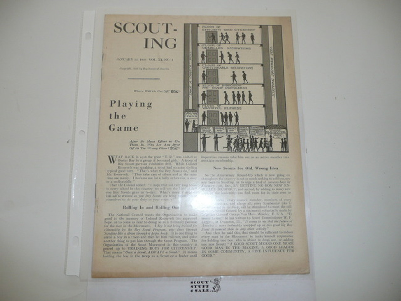 1923, January 15 Scouting Magazine Vol 11 #1