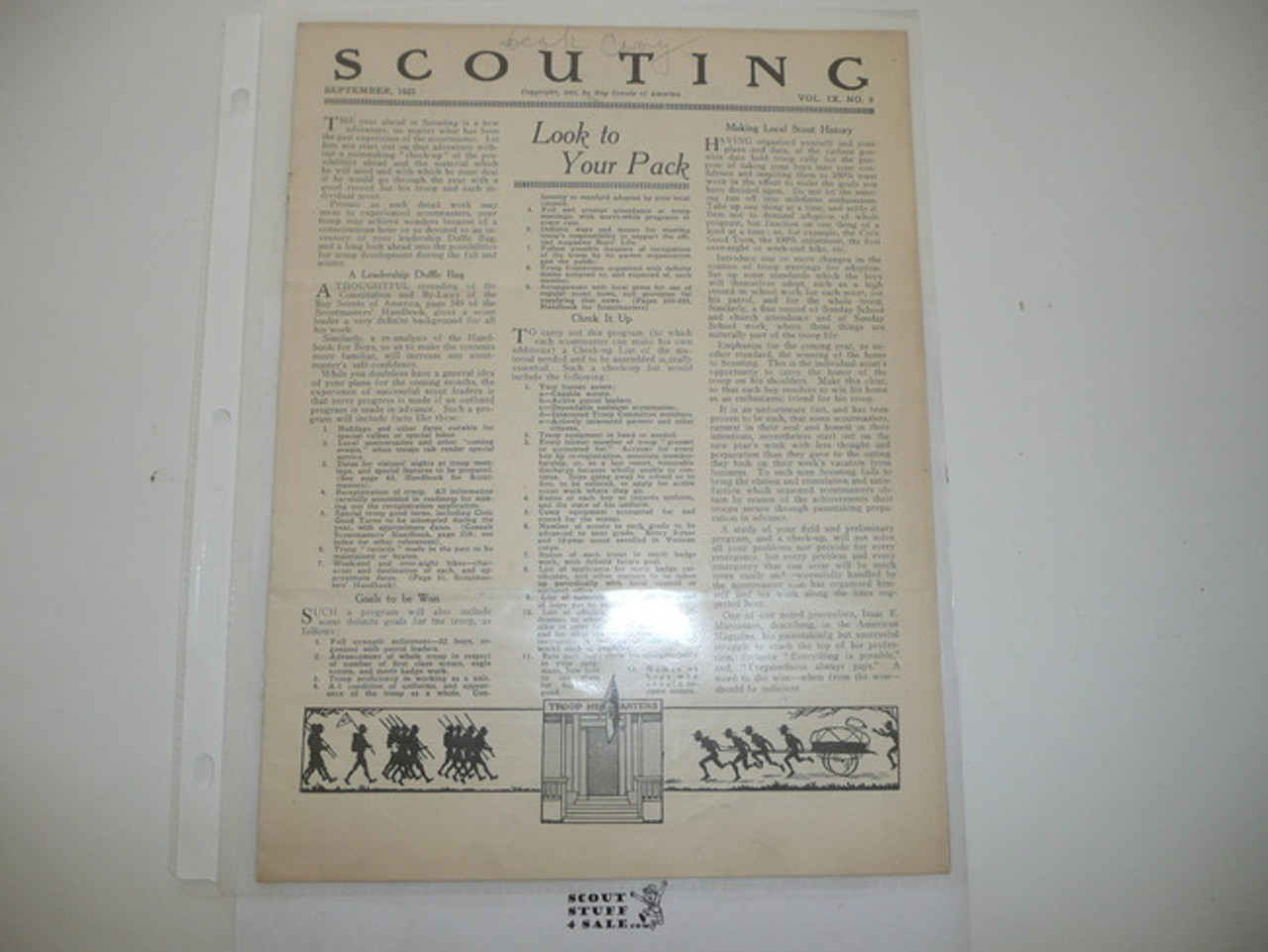 1921, September Scouting Magazine Vol 9 #9