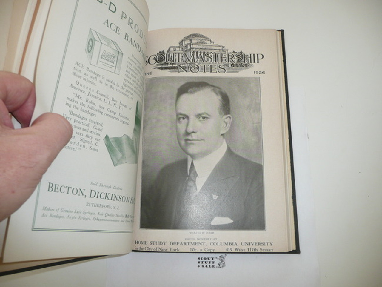 1925-1926 13 Issues of Scoutmastership Notes, Home Study Department Columbia University, Bound Personal Copy of E.S. Martin December 1925-December 1926