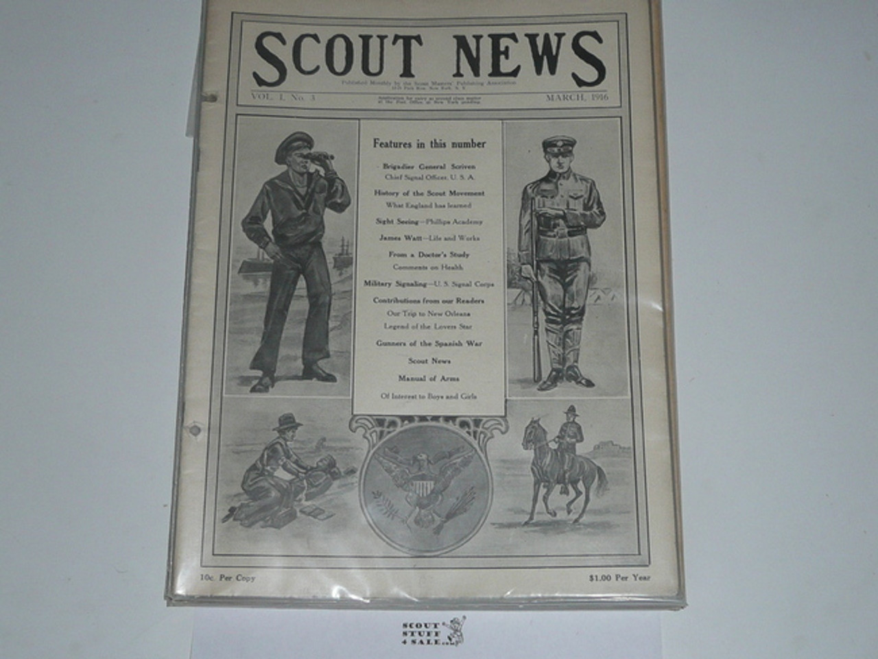 1916 Scout News and Guard Journal, 9 Issues from January 1916-January 1917