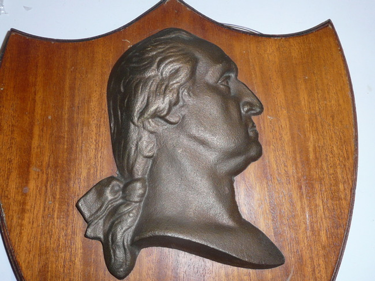 1950 National Jamboree Heavy Cast George Washington Bust on Shield Wall Plaque