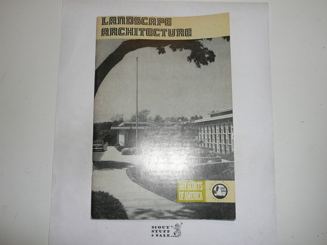 Landscape Architecture Merit Badge Pamphlet, Type 8, Green Band Cover, 6-73 Printing