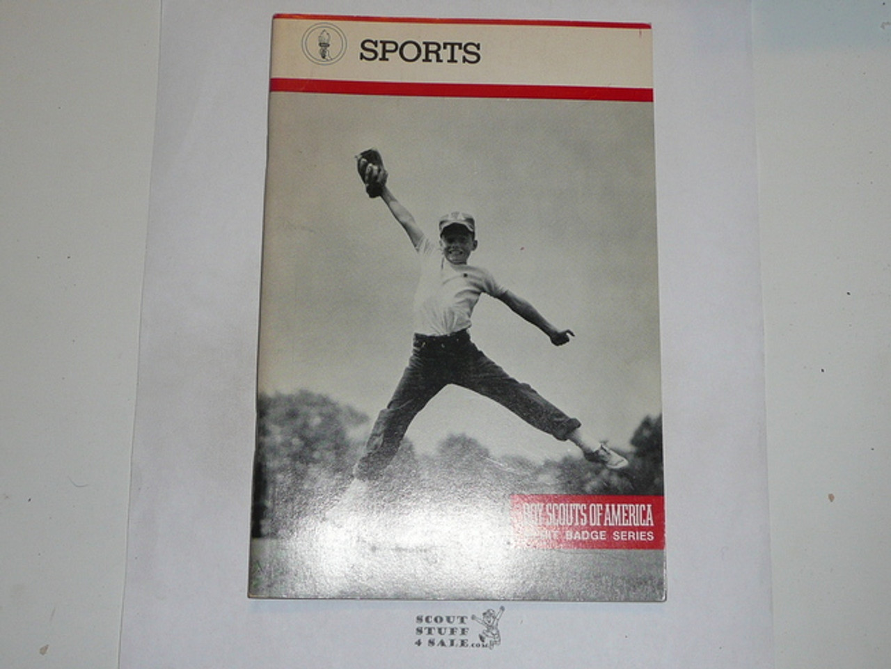 Sports Merit Badge Pamphlet, Type 9, Red Band Cover, 8-79 Printing