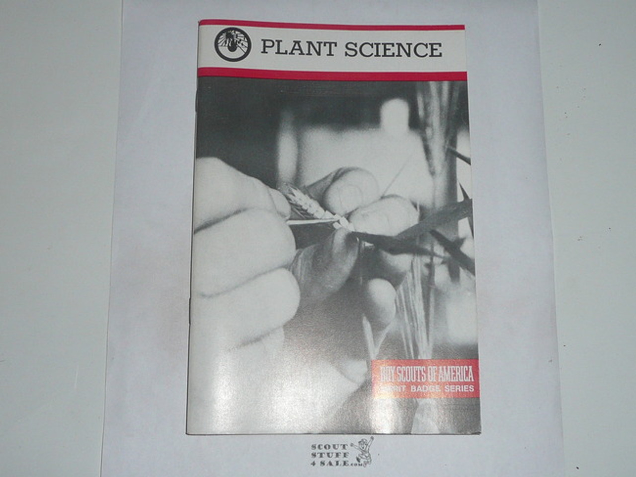 Plant Science Merit Badge Pamphlet, Type 9, Red Band Cover, 9-86 Printing