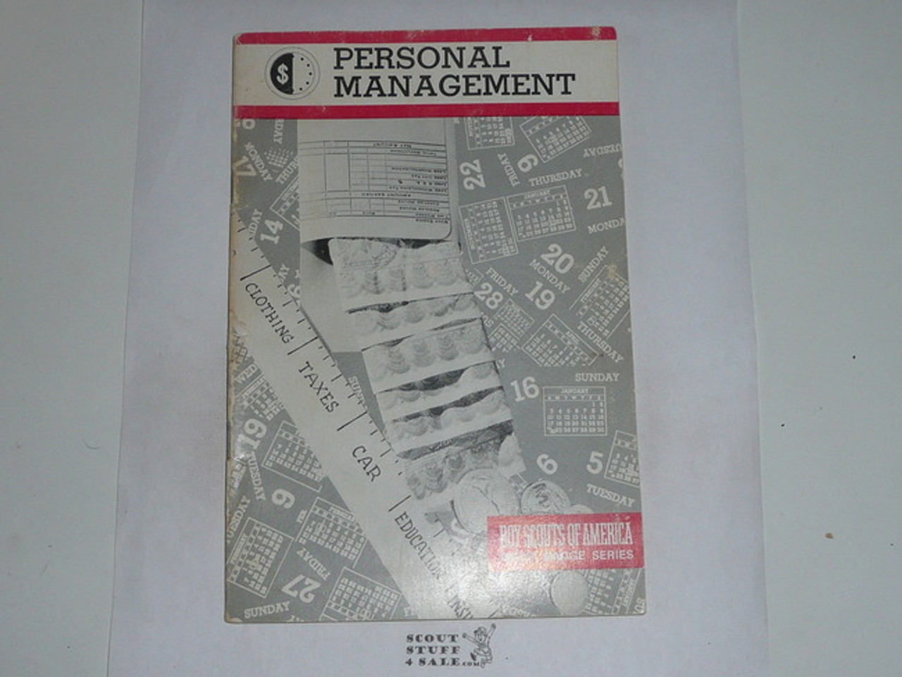 Personal Management Merit Badge Pamphlet, Type 9, Red Band Cover, 1-82 Printing