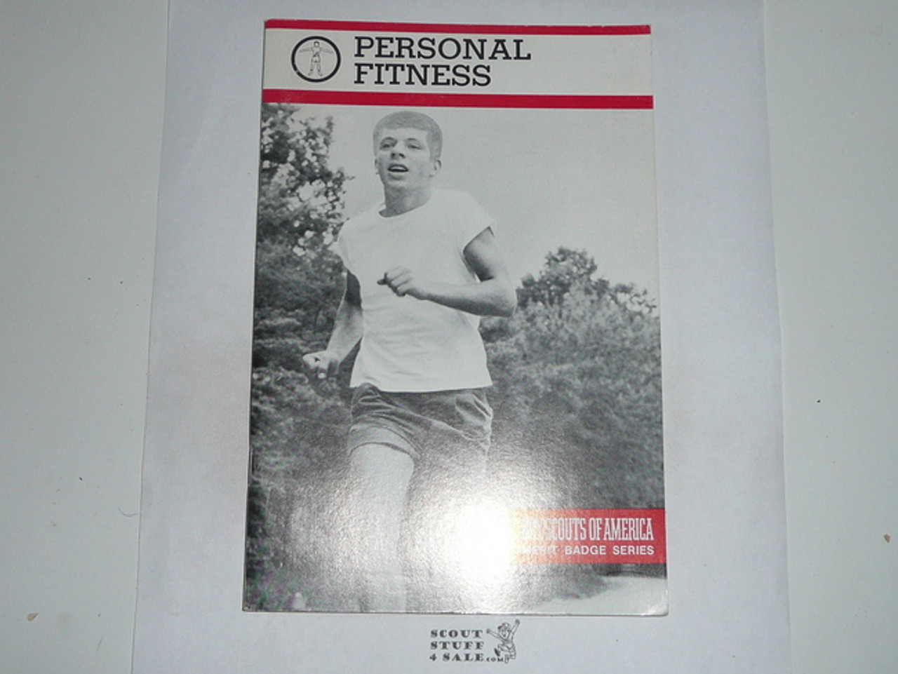 Personal Fitness Merit Badge Pamphlet, Type 9, Red Band Cover, 8-88 Printing