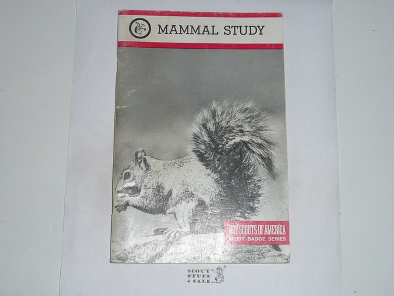 Mammal Study Merit Badge Pamphlet, Type 9, Red Band Cover, 10-87 Printing