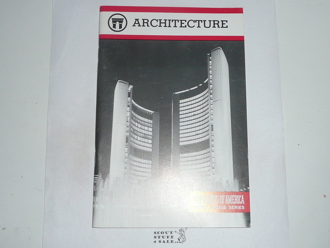 Architecture Merit Badge Pamphlet, Type 9, Red Band Cover, 3-88 Printing