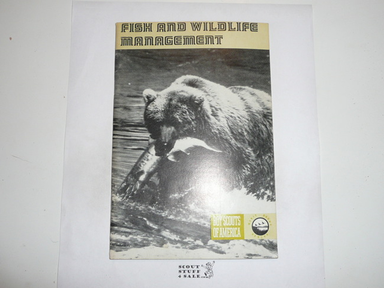 Fish and Wildlife Management Merit Badge Pamphlet, Type 8, Green Band Cover, 10-73 Printing