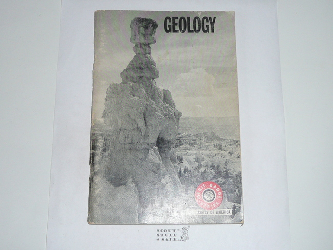 geology Merit Badge Pamphlet, Type 7, Full Picture, 12-66 Printing