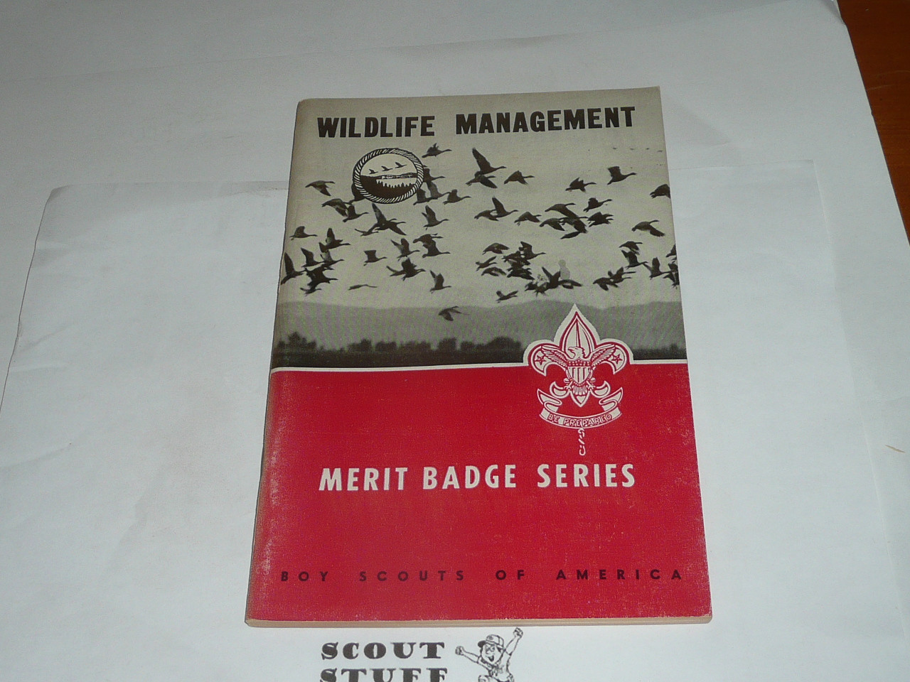 Wildlife Management  Merit Badge Pamphlet, Type 6, Picture Top Red Bottom Cover, 3-55 Printing