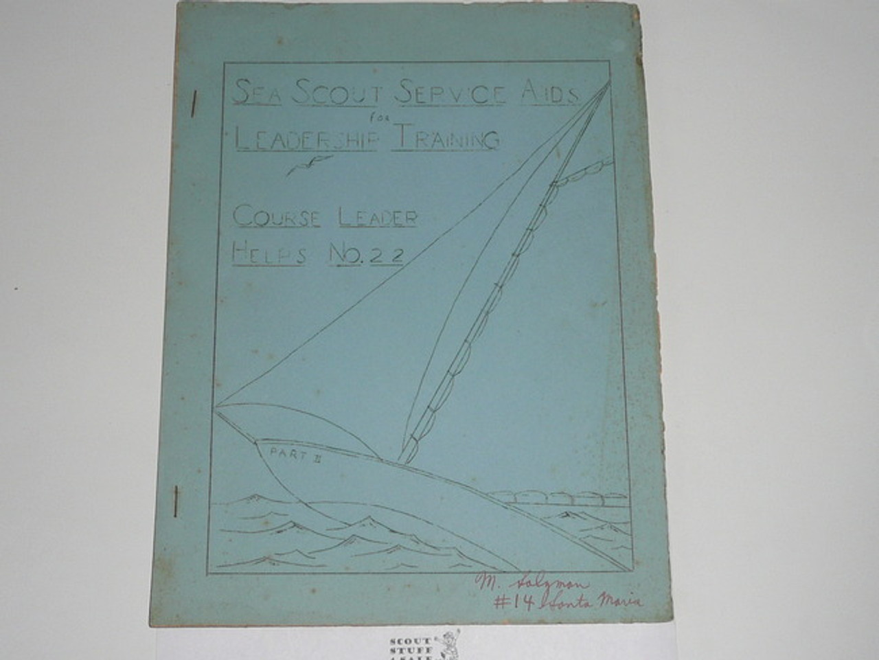 1930's Sea Scout Service Aids For Leadership Training, Course Leader Helps #22