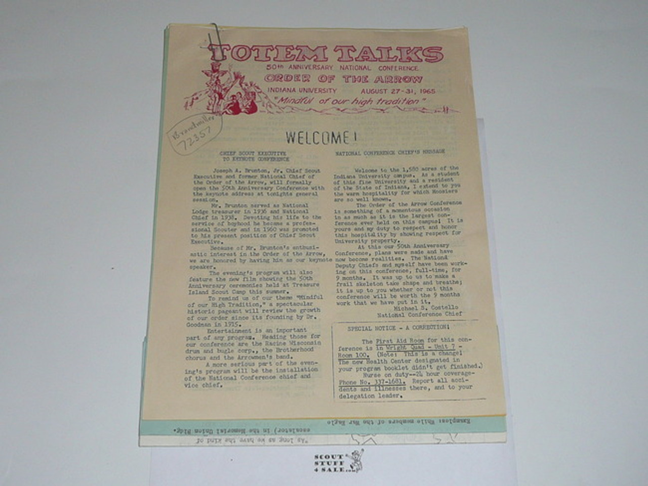 1965 National Order of the Arrow Conference Newspaper, Complete Totem Talks 1-4