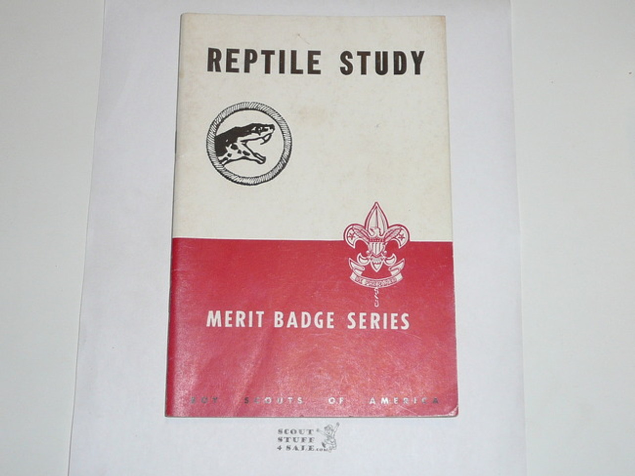 Reptile Study Merit Badge Pamphlet, Type 5, Red/Wht Cover, 5-51 Printing
