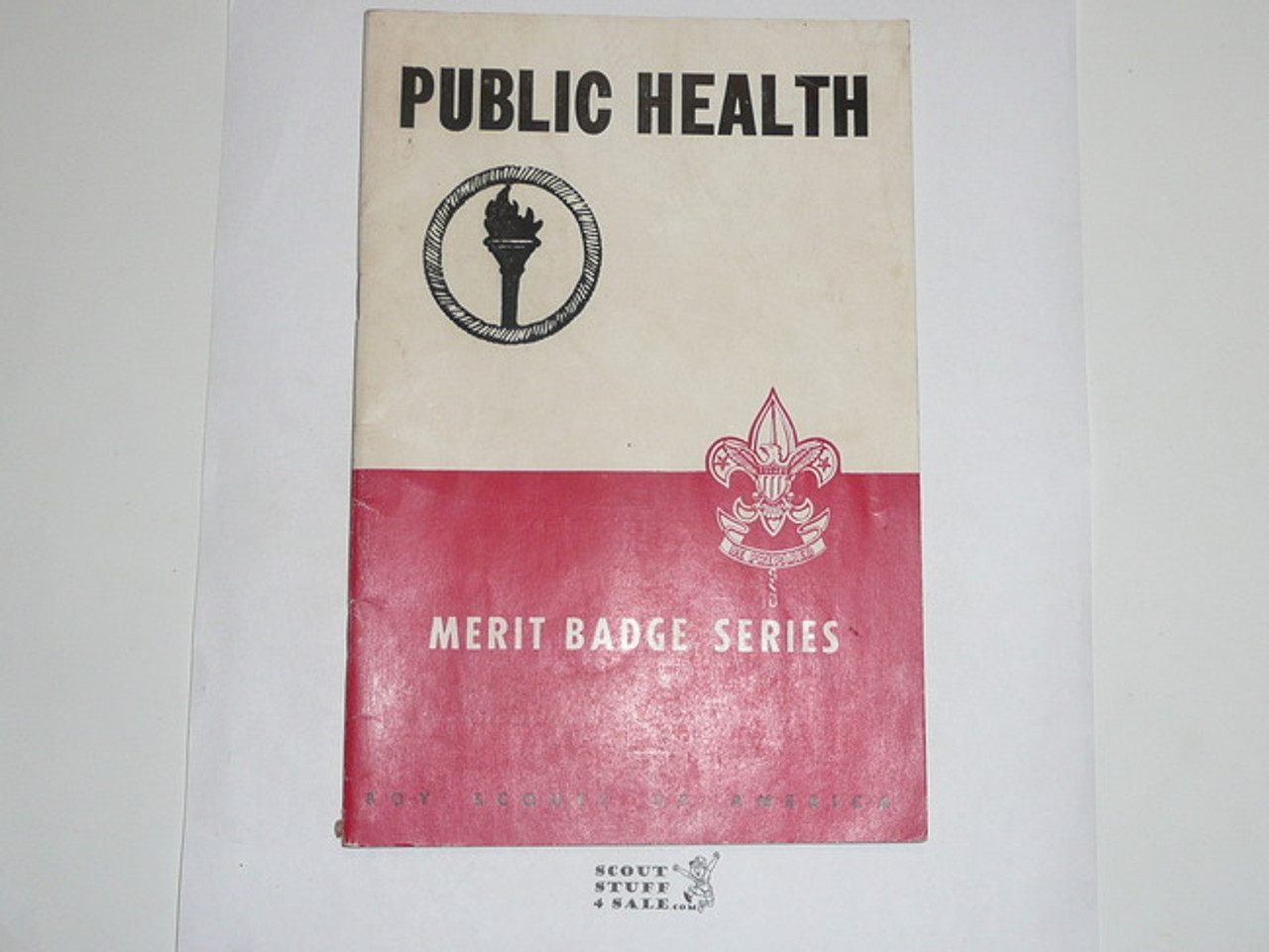 Public Health Merit Badge Pamphlet, Type 5, Red/Wht Cover, 6-45 Printing