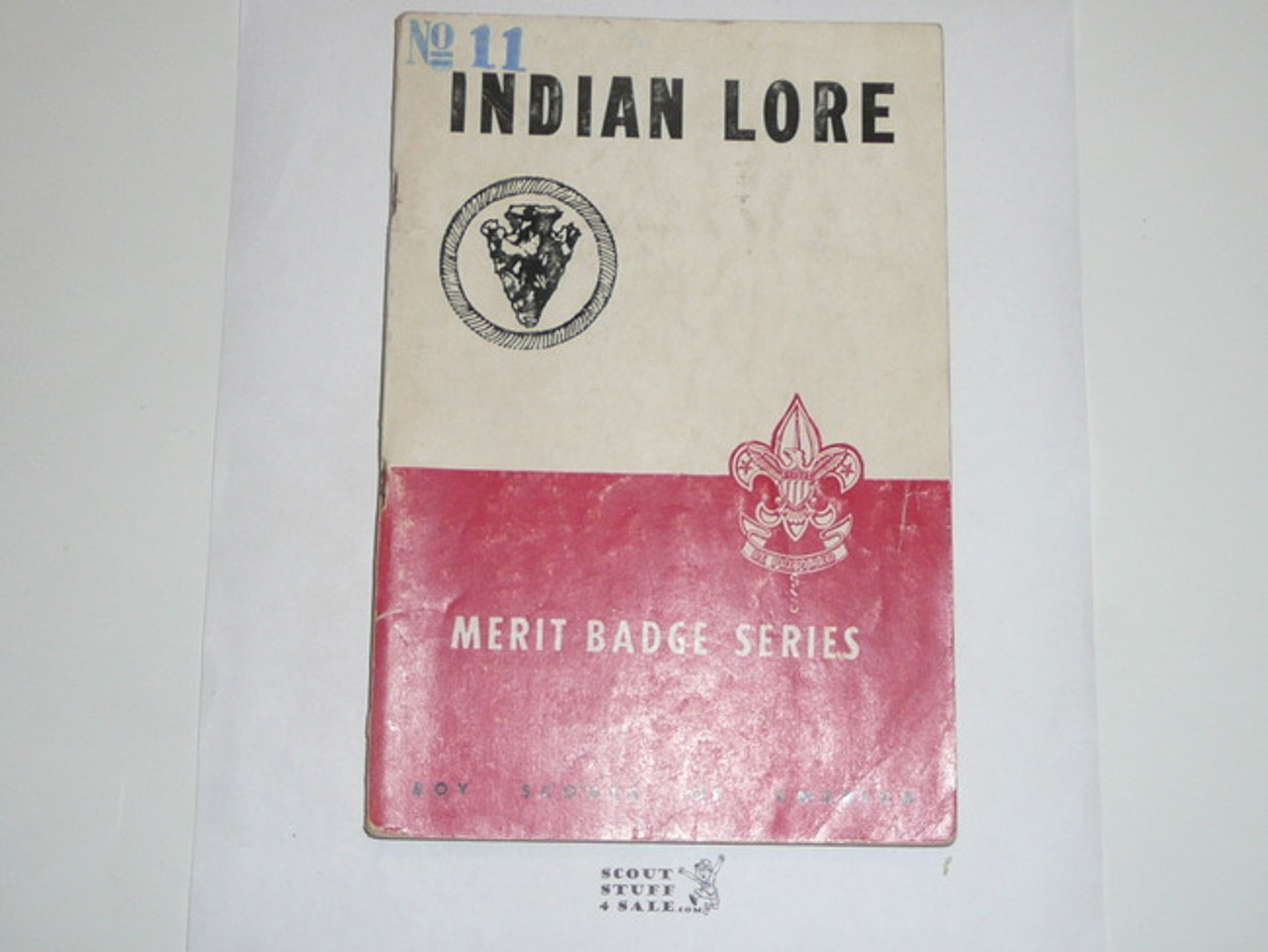Indian Lore Merit Badge Pamphlet, Type 5, Red/Wht Cover, 3-51 Printing