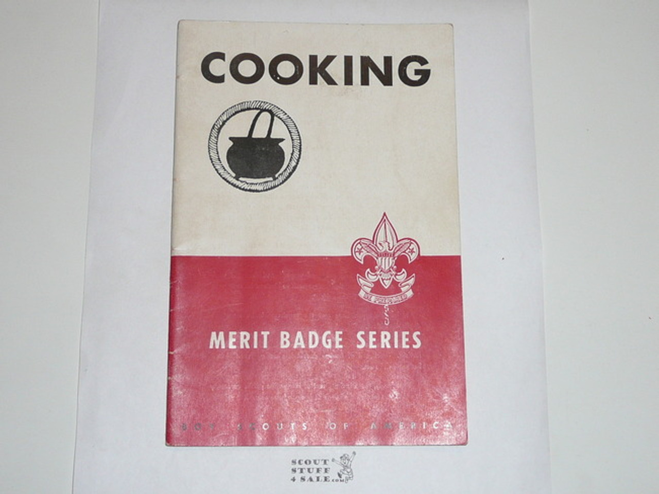 Cooking Merit Badge Pamphlet, Type 5, Red/Wht Cover, 9-45 Printing