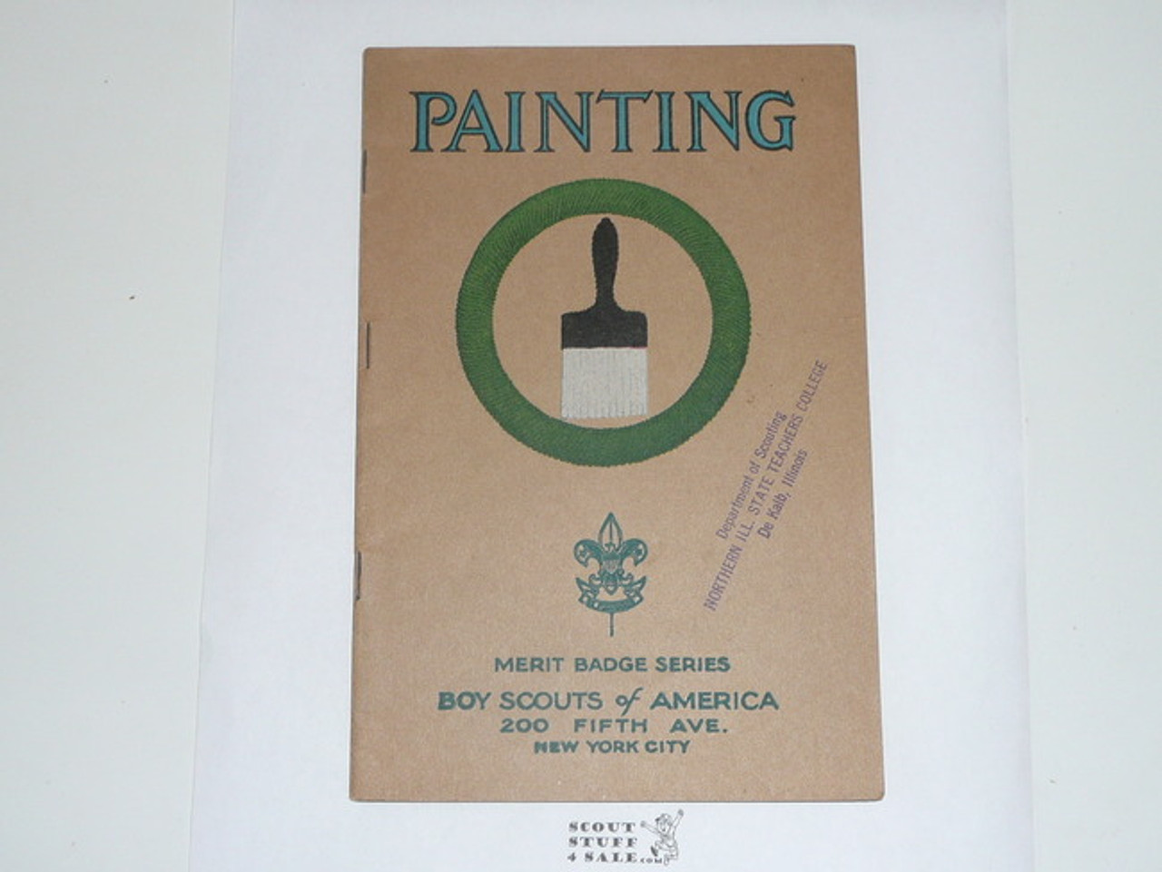 Painting Merit Badge Pamphlet, Type 3, Tan Cover, 1927 Printing