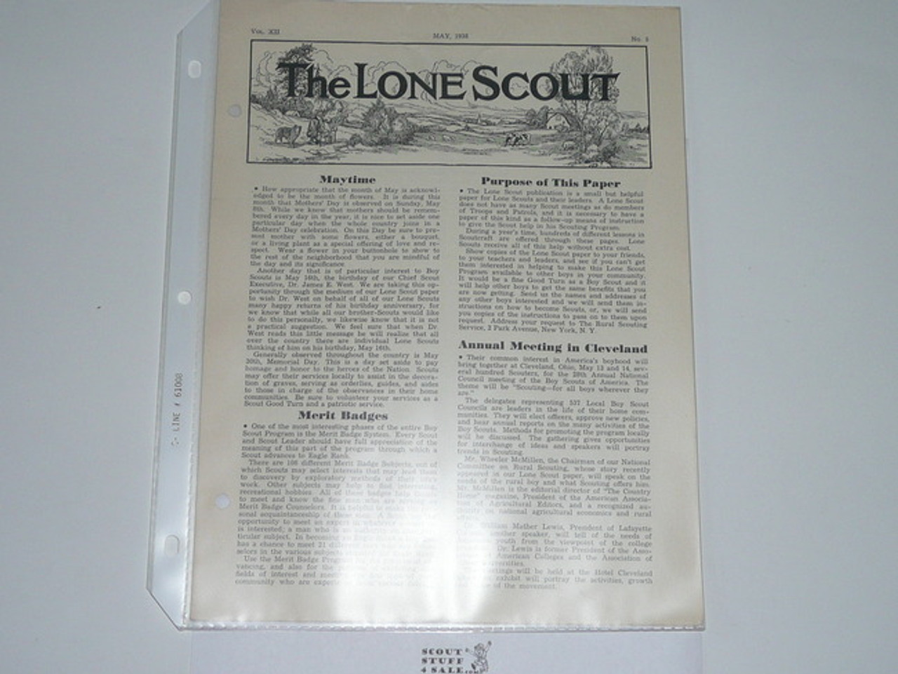 1938, May The Lone Scout Magazine