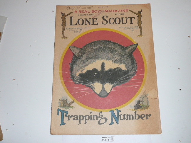 1919 Lone Scout Magazine, October 11, Vol 8 #51