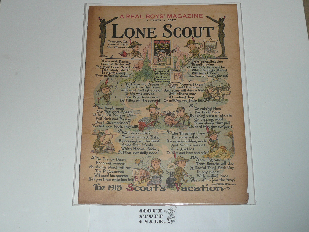 1918 Lone Scout Magazine, June 08, Vol 7 #33