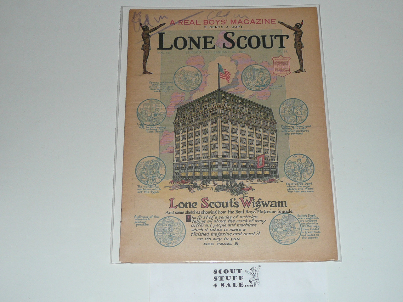 1918 Lone Scout Magazine, January 26, Vol 7 #14