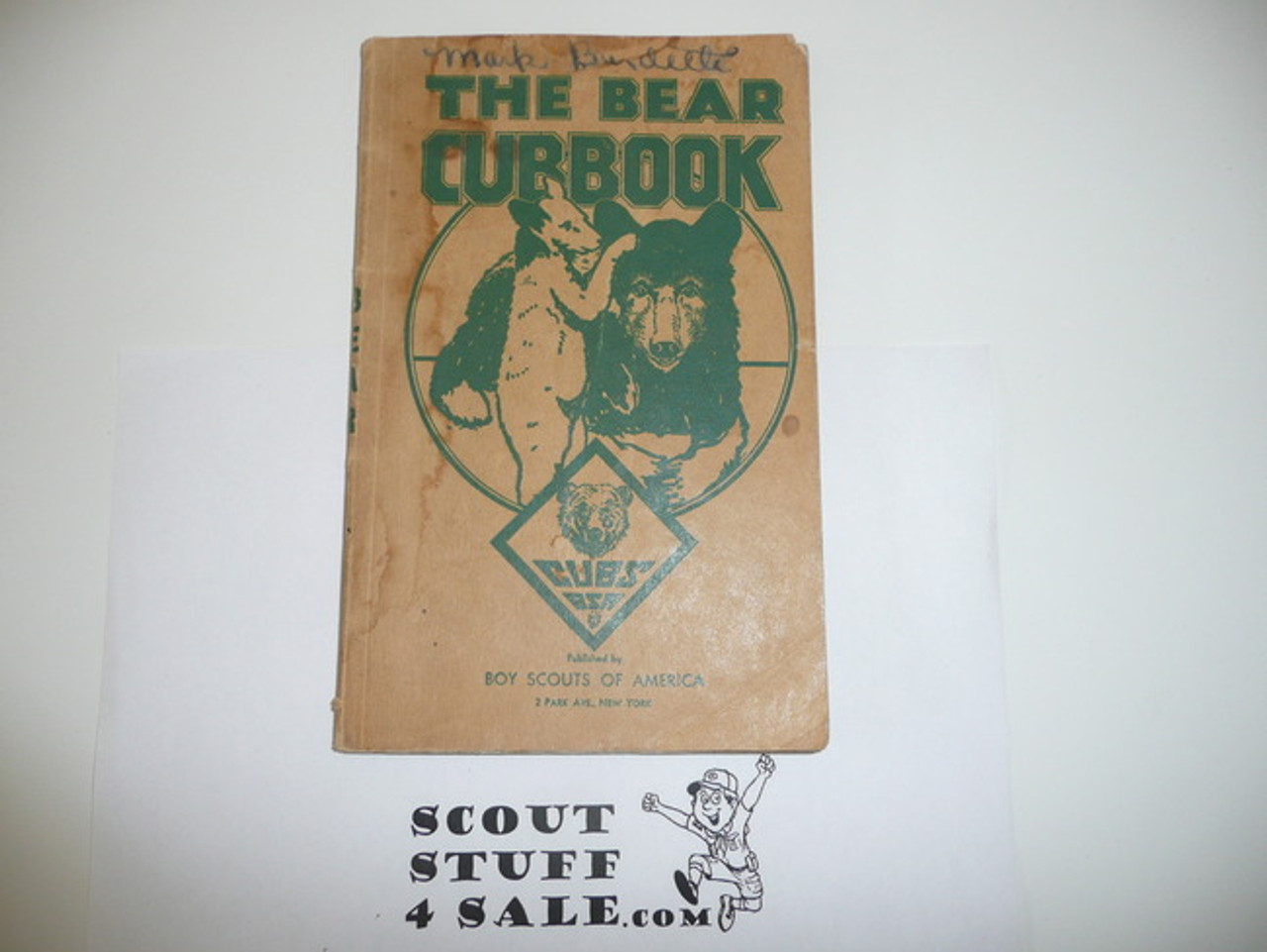 1945 Bear Cub Scout Handbook, Some Water Markings