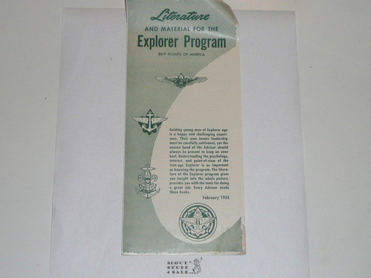 1954 Literature and Material for the Explorer Program, 2-54 Printing