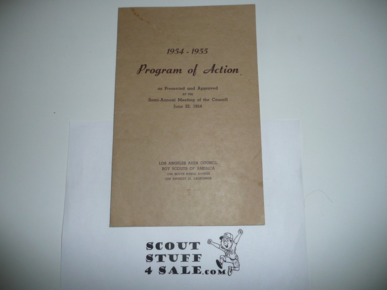 1954-1955 Los Angeles Area Council Program of Action Pamphlet