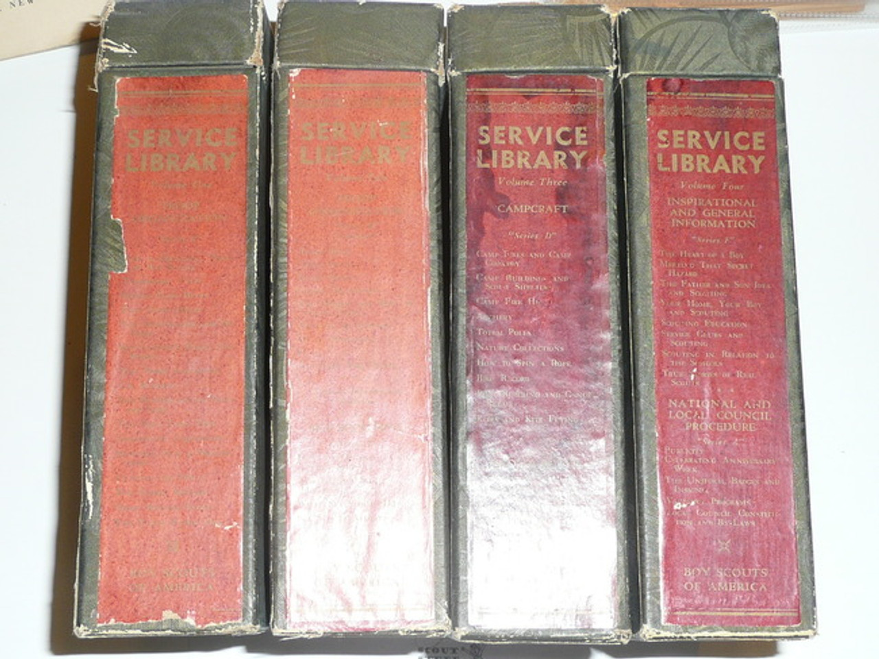 Boy Scout Service Library Storage Boxes, From the Twenties, Official BSA Issue, VERY RARE, Some Wear But Truly a Scarcity