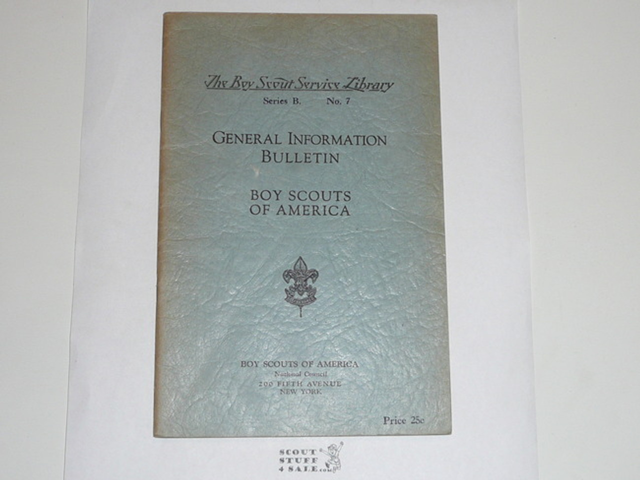 General Information Bulletin, 1927 Printing, Boy Scout Service Library