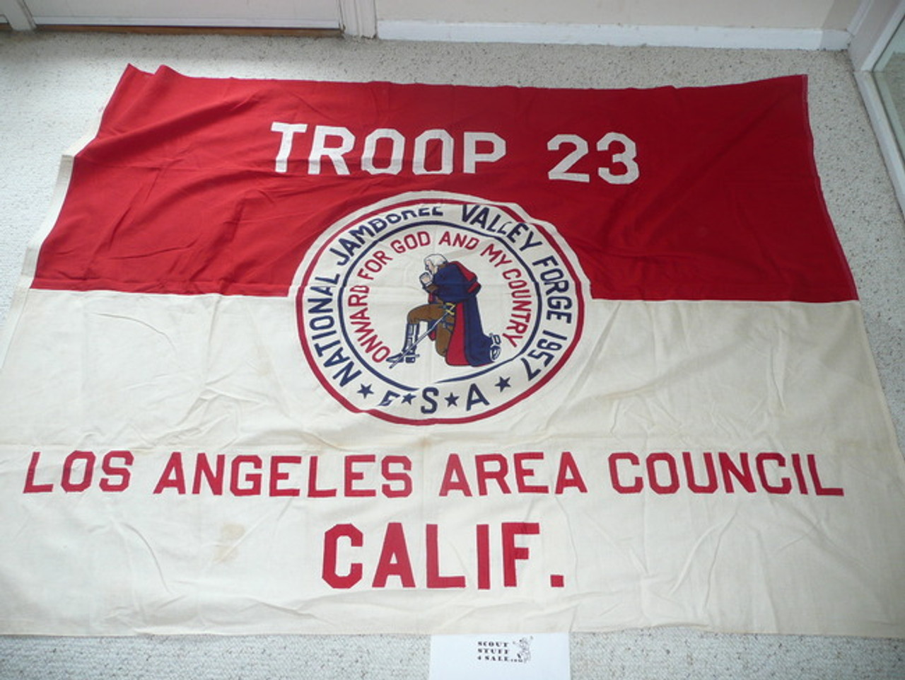 1957 National Jamboree Troop 23, of the Los Angeles Area Council, Troop Flag