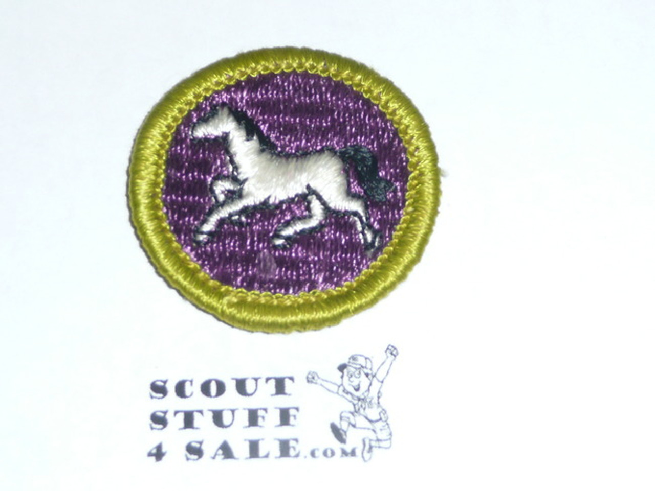 Animal Industry - Type G - Fully Embroidered Cloth Back Merit Badge (1961-1971)