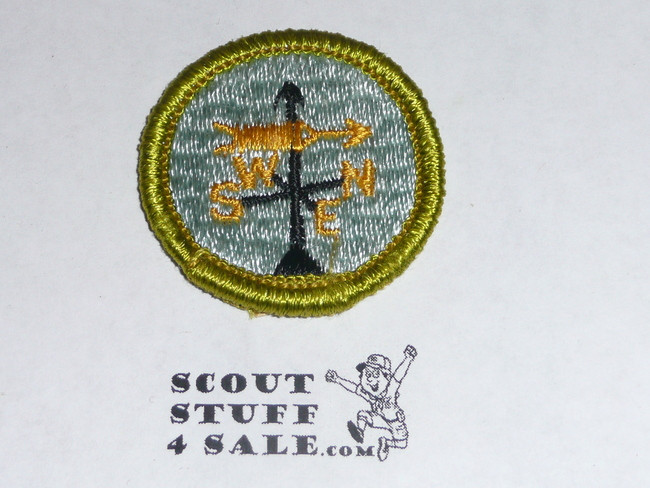 Weather - Type G - Fully Embroidered Cloth Back Merit Badge (1961-1971)