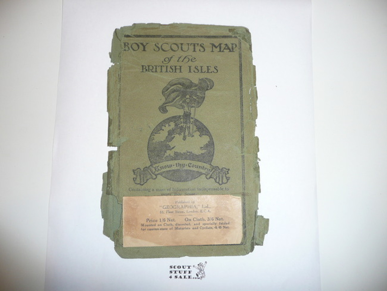 Front and Back Cover from Teens Boy Scouts Map of the British Isles, No Map Included