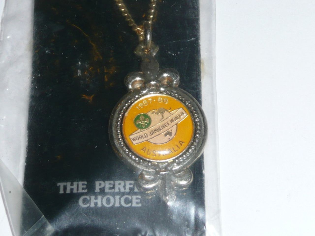 1987-1988 Boy Scout World Jamboree Pendant on Chain