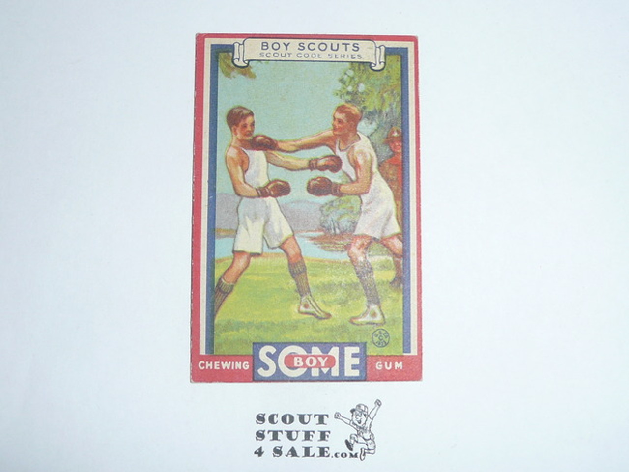 1933 Some Boy Chewing Gum Boy Scout Card Set By the Goudey Gum Company, Boston Ma, #4 A Scout is Clean