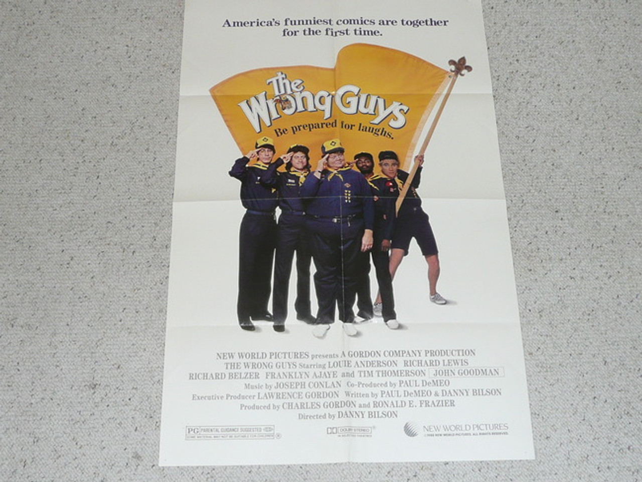 1988 The Wrong Guys Movie Poster, Was Folded but No Wear