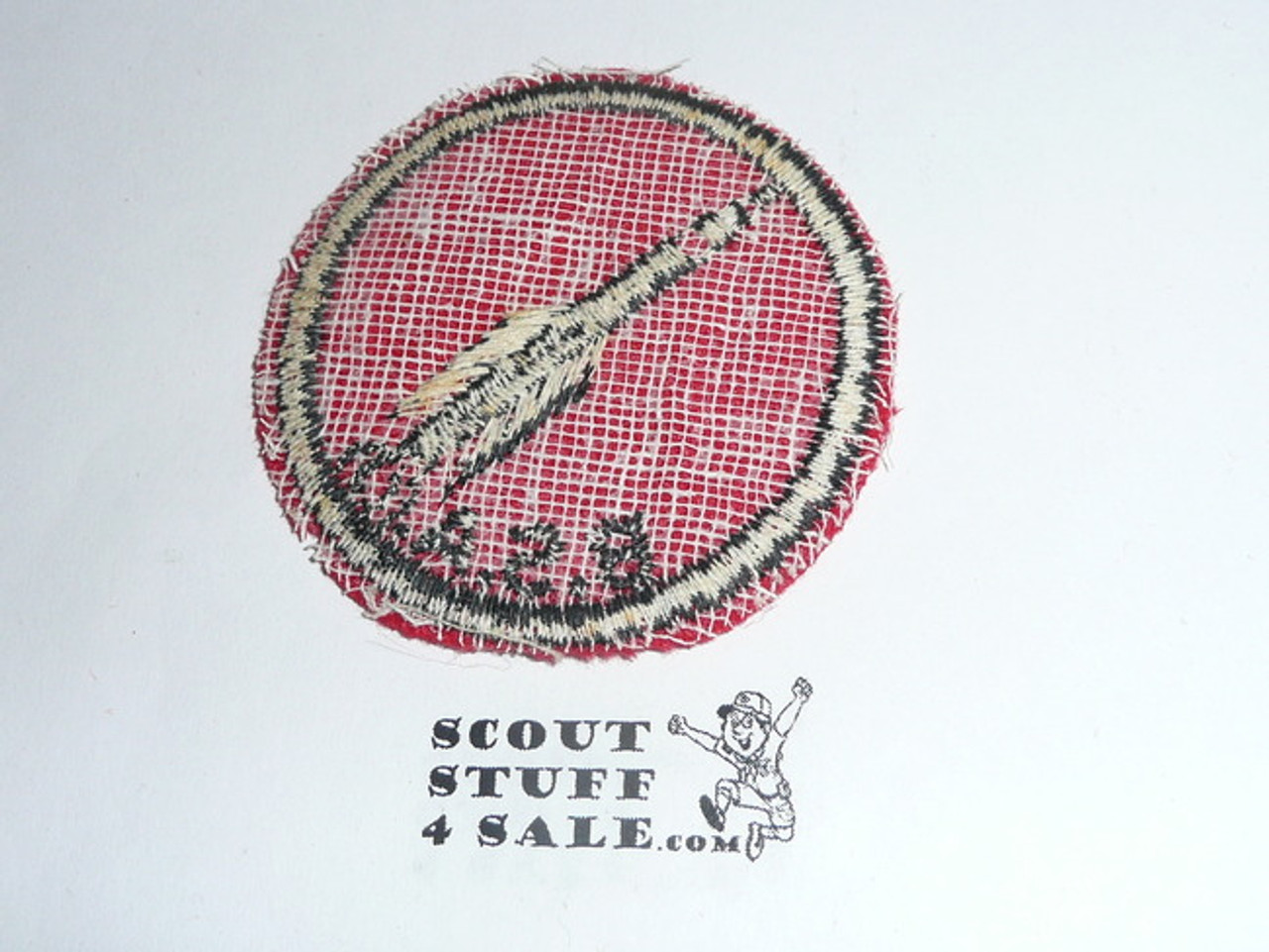 Rocket Patrol Medallion, Felt w/BSA black/White ring back, 1940-1955