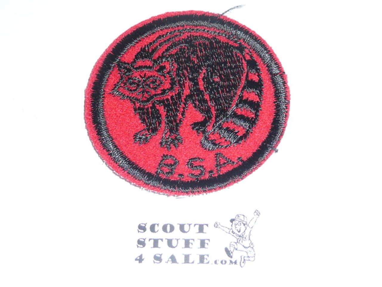 Racoon Patrol Medallion, Felt w/BSA black/White ring back, 1940-1955