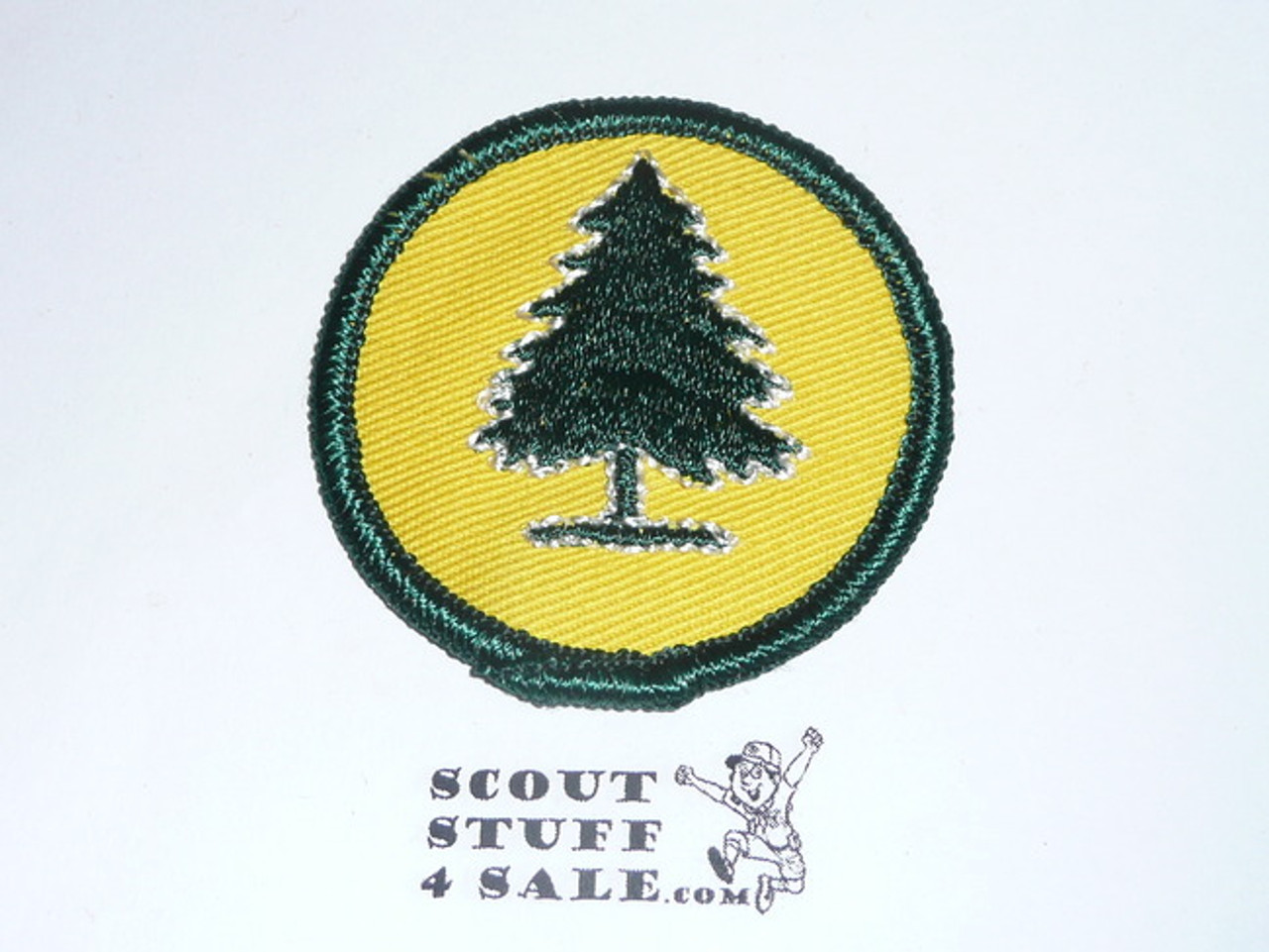 Pine Tree Patrol Medallion, Yellow Twill with gauze back, 1972-1989